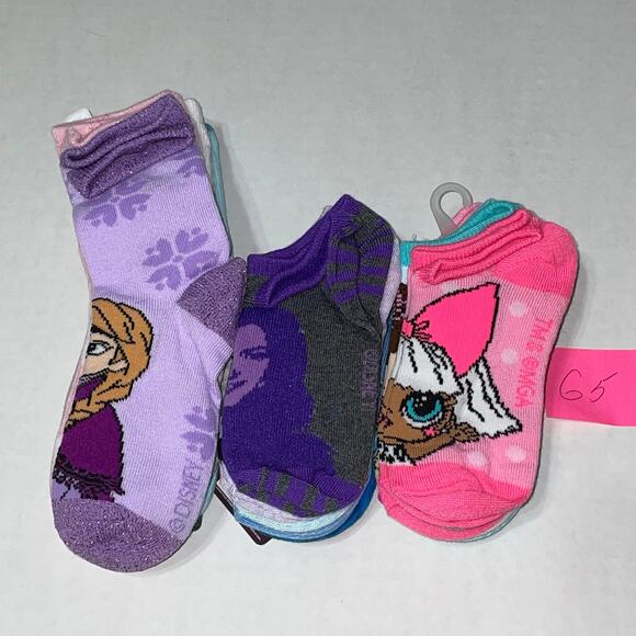 15 PAIRS TODDLER CREW & NO SHOW SOCKS FROZEN DESCENDANTS LOL SURPRISE SZ 6-8 NEW - Picture 6 of 6